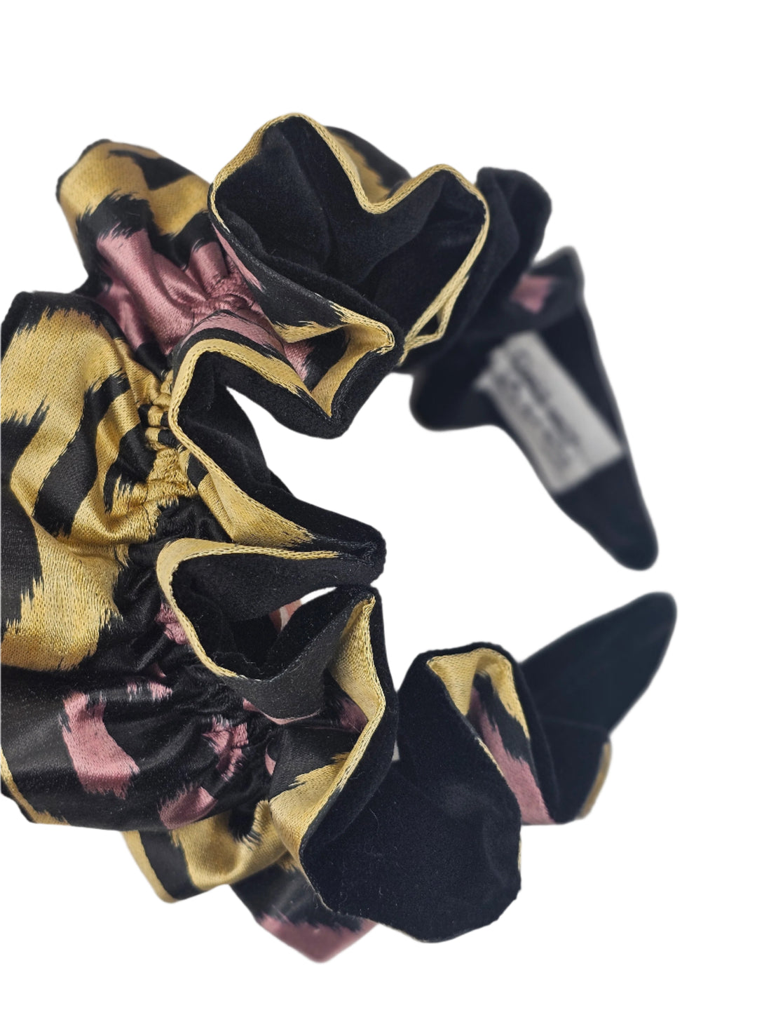 Black, Gold, and Violet Ikat with Black Velvet