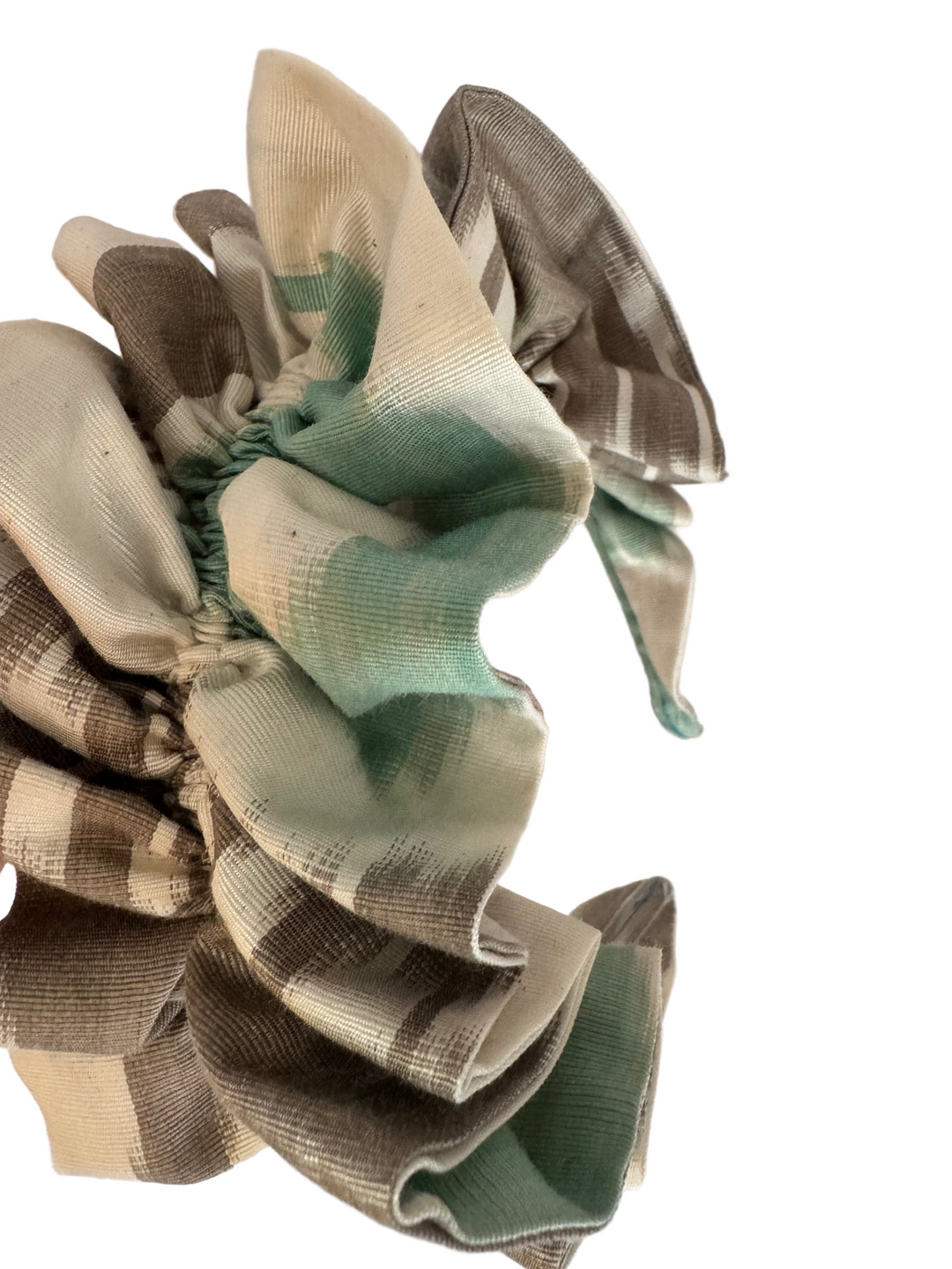 Mushroom, Celadon, and White Ikat