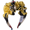 Canary, Crimson, Black, and White Ikat