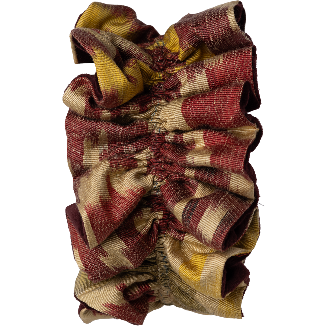 Harvest Ikat with Mahogany Velvet