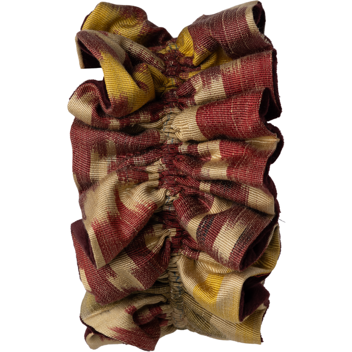 Harvest Ikat with Mahogany Velvet