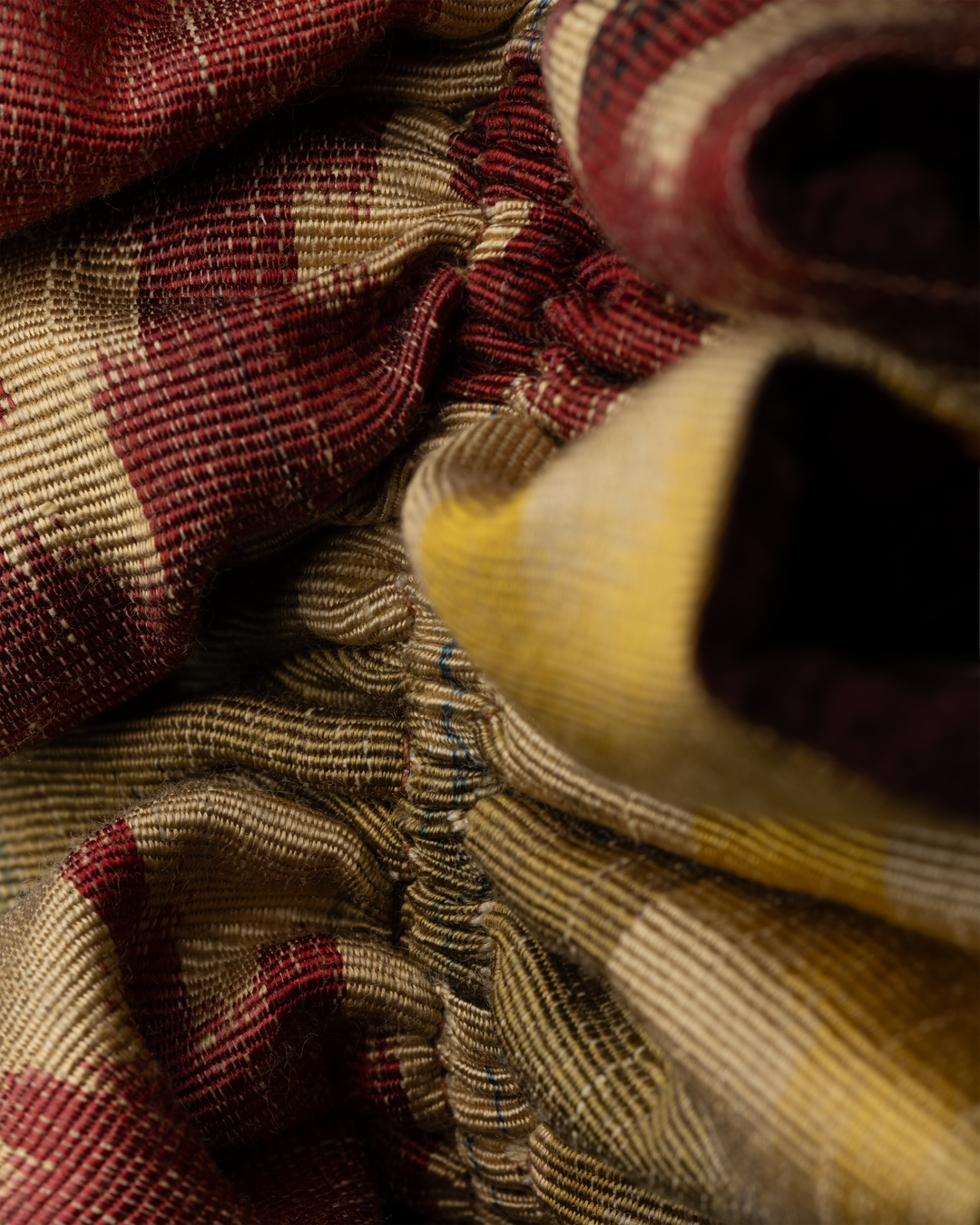 Harvest Ikat with Mahogany Velvet