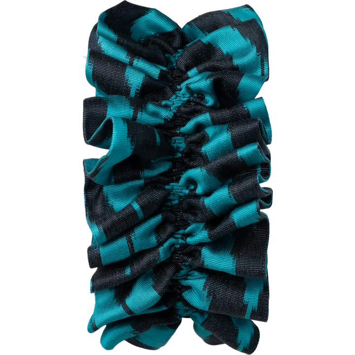 Peacock and Black Ikat