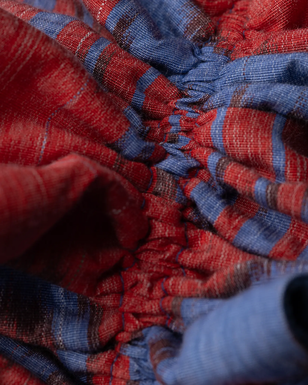 Cornflower and Cranberry Ikat with Denim