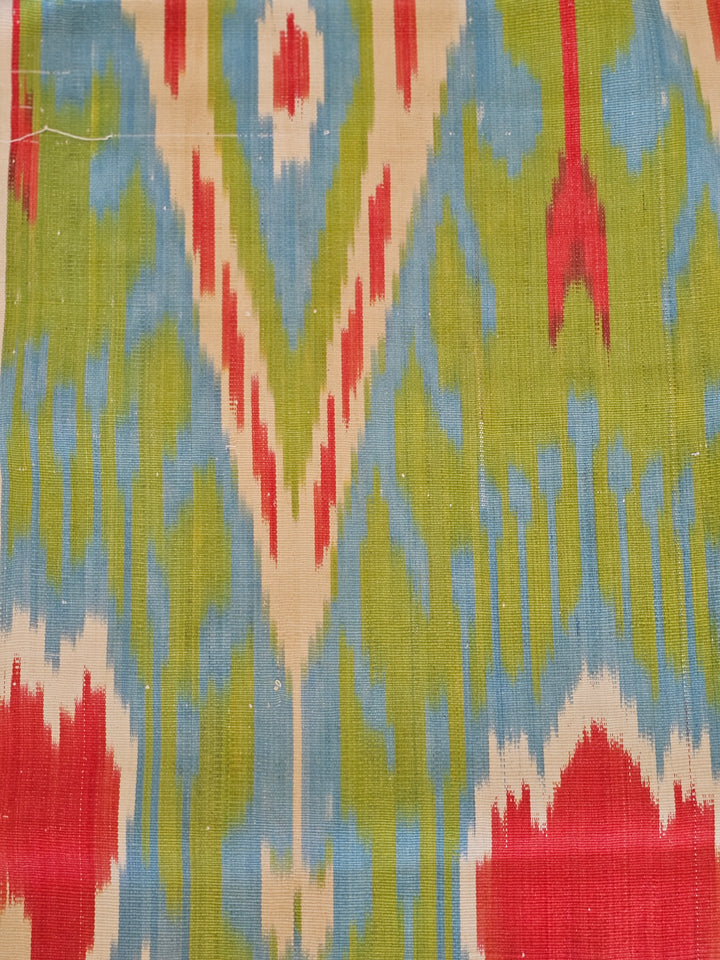 Green, Blue, and Crimson Ikat