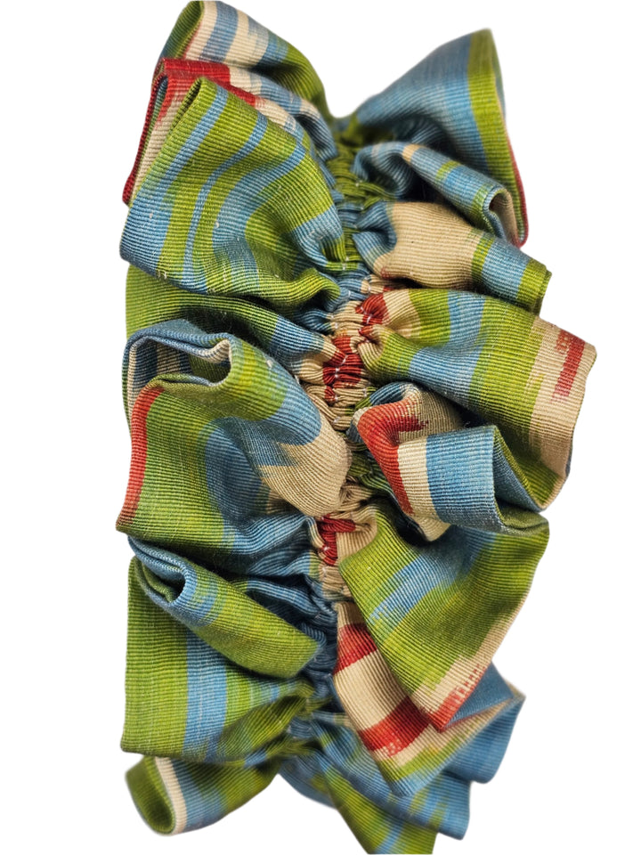 Green, Blue, and Crimson Ikat