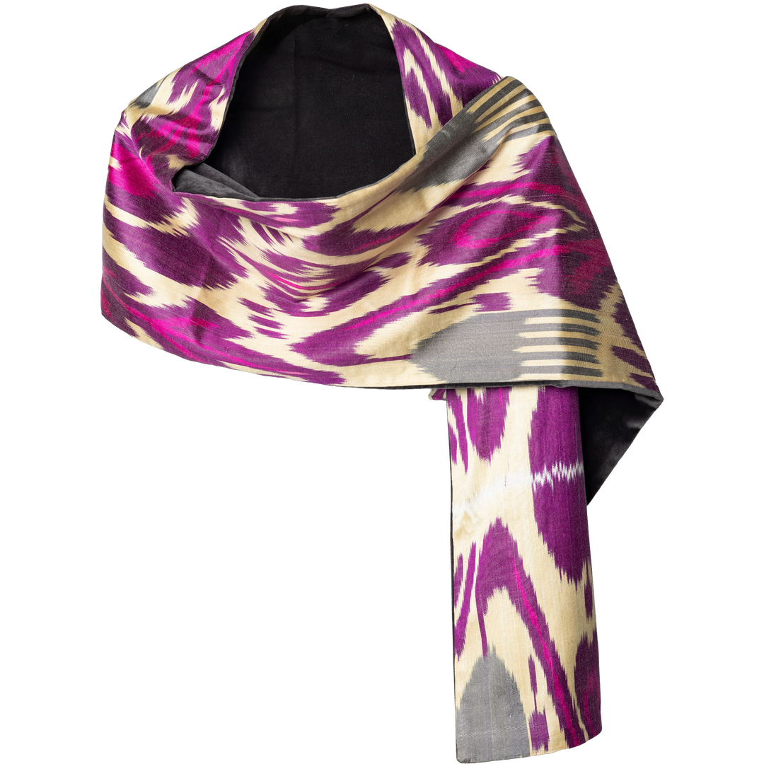The Margilan Stole backed in Velvet