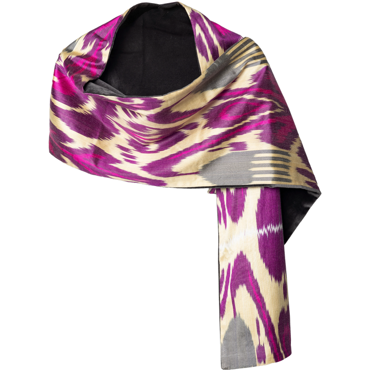 The Margilan Stole backed in Velvet