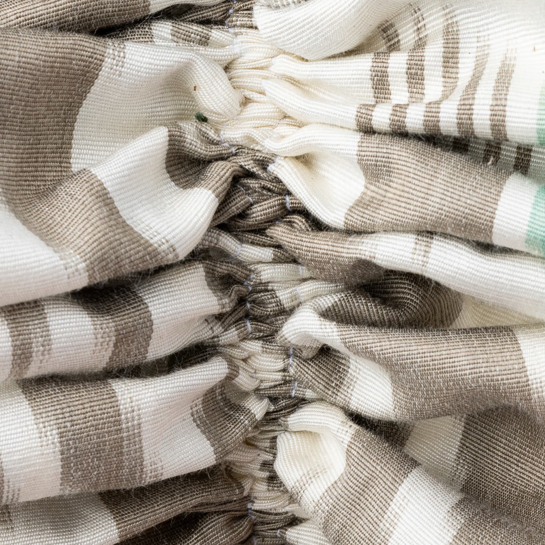 Mushroom, Celadon, and White Ikat