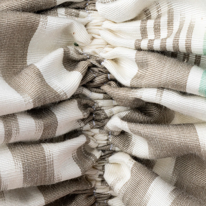 Mushroom, Celadon, and White Ikat