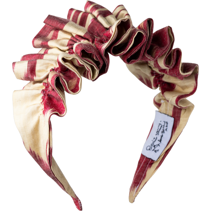 Cranberry and Cream Ikat