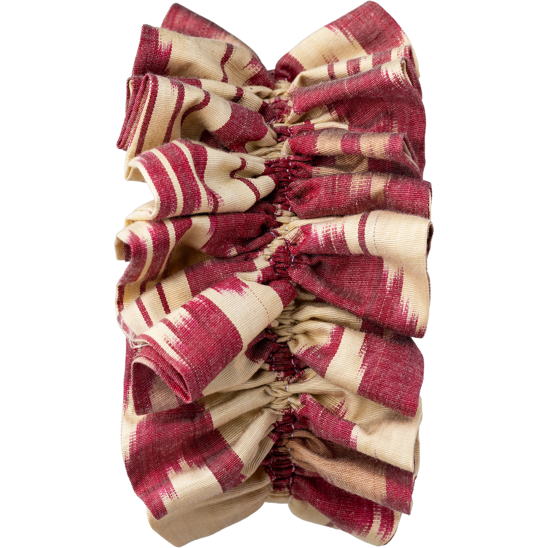 Cranberry and Cream Ikat