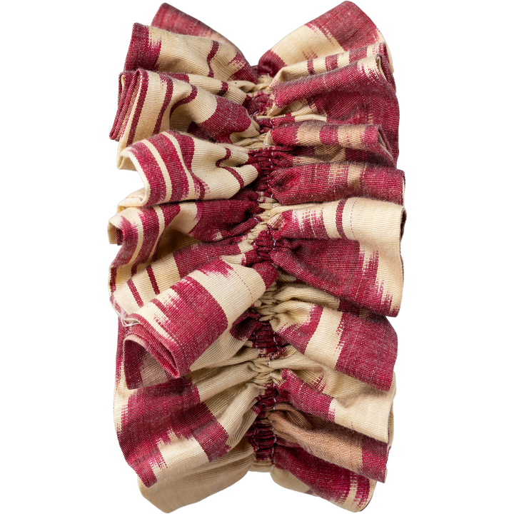 Cranberry and Cream Ikat