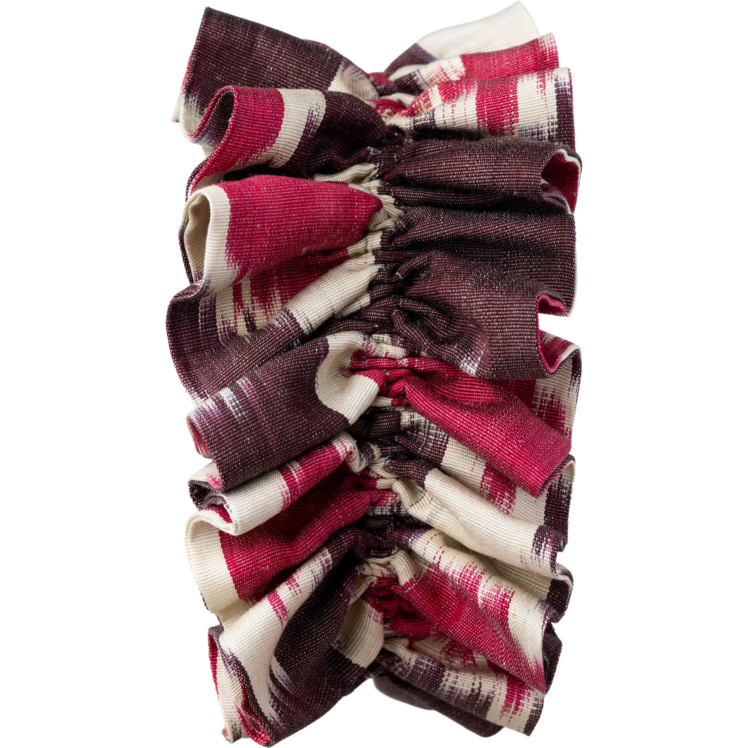 Wine, Deep Maroon, and Cream Ikat
