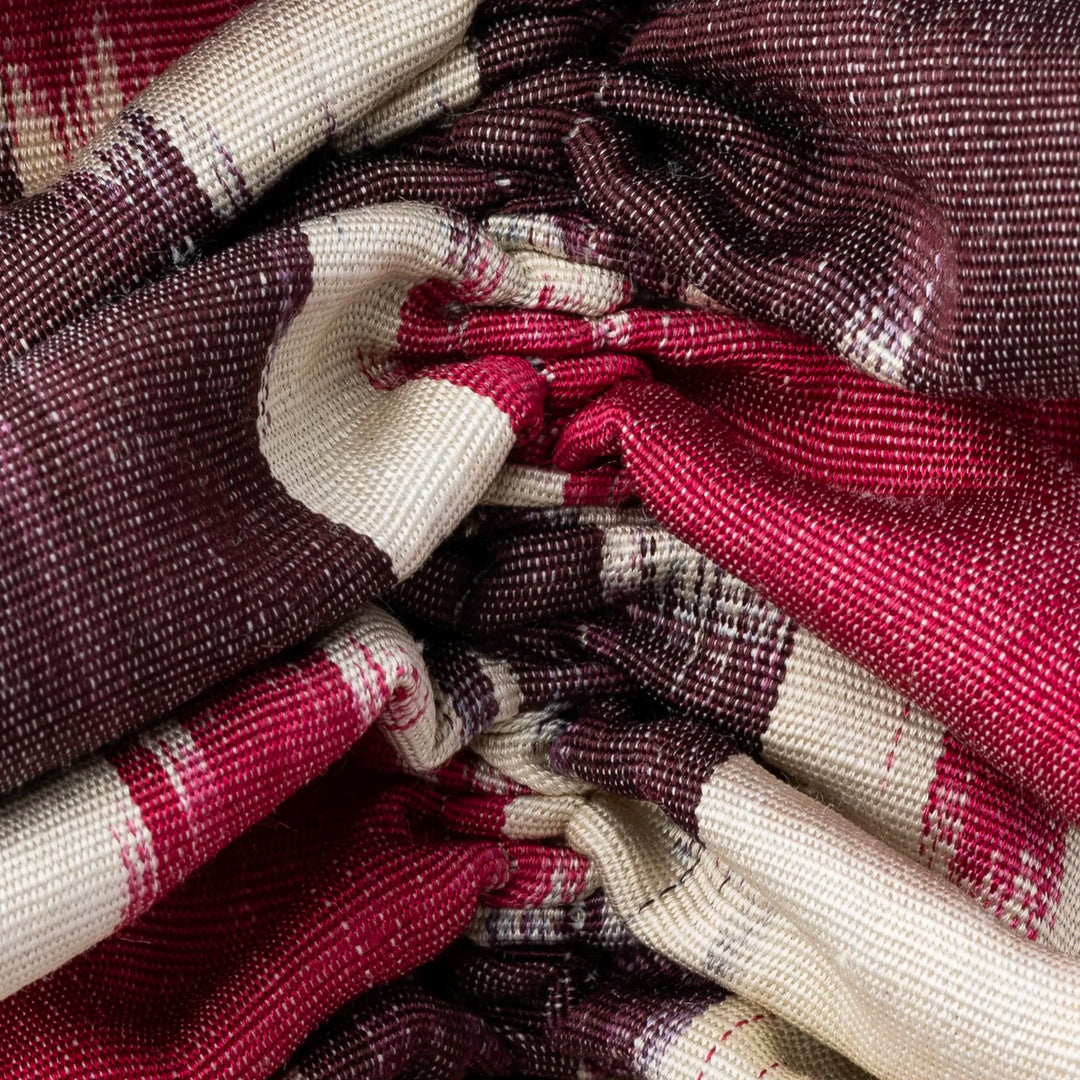 Wine, Deep Maroon, and Cream Ikat